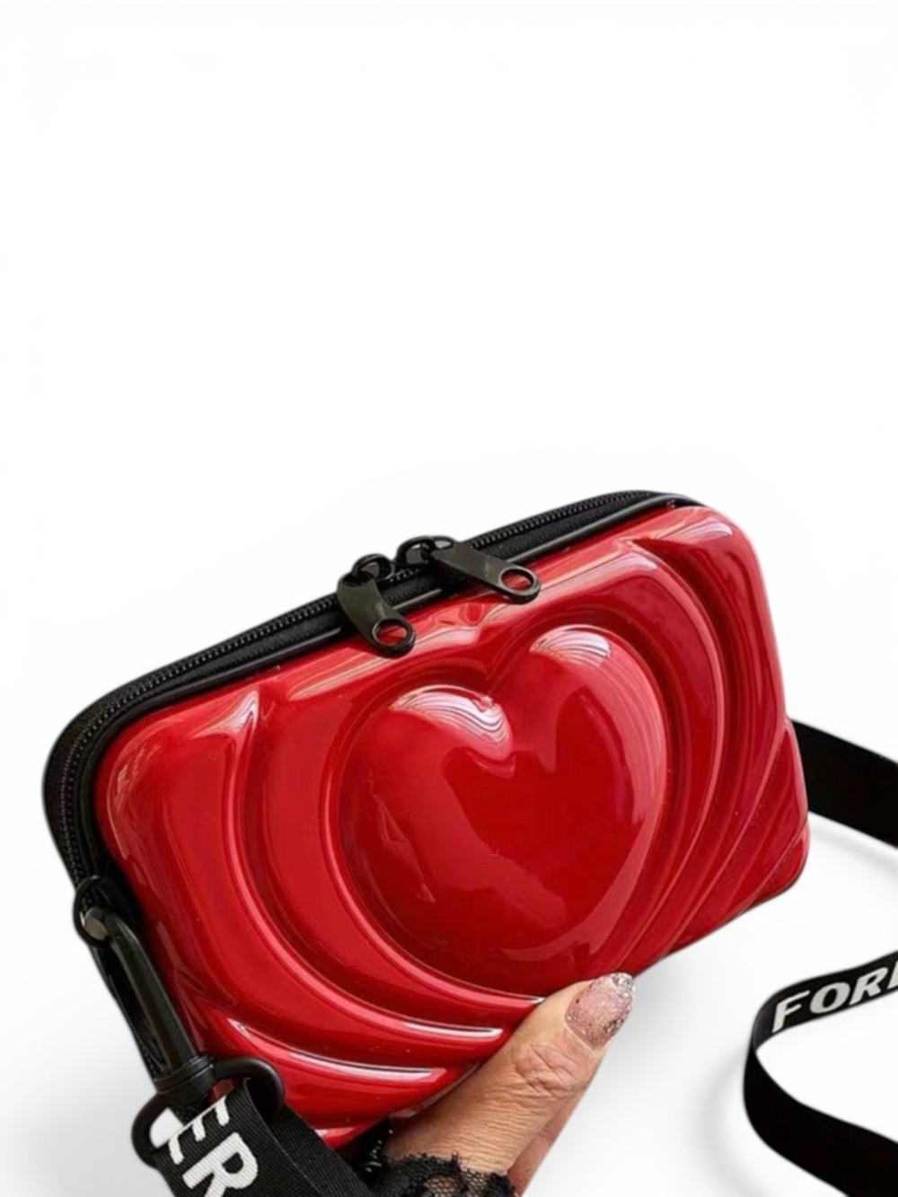 - Mini Luggage Crossbody Handbag size 7 by 3 by 2 inches. BAGGU